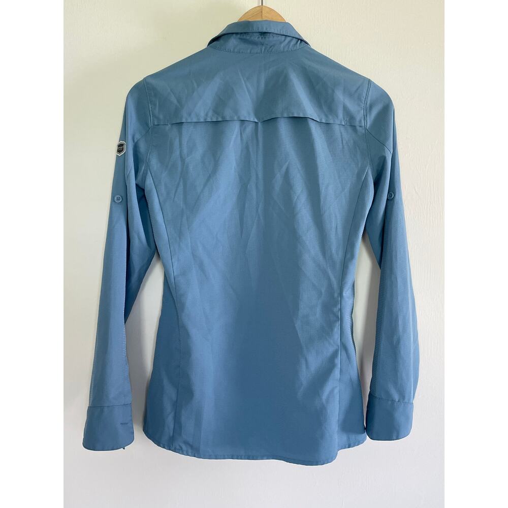 EDDIE BAUER light blue lightweight vented camping outdoor athletic shirt - Picture 6 of 7